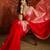 Red women ombre sequinned tissue designer saree