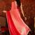 Red women ombre sequinned tissue designer saree