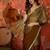 Brown sequinned tissue designer saree