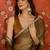 Brown sequinned tissue designer saree