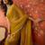 Mustard sequinned tissue designer saree