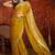 Mustard sequinned tissue designer saree