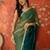 Teal sequinned tissue designer saree
