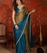 Multicolor embellished sequinned tissue designer saree