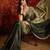 Olive sequinned tissue designer saree