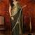 Olive sequinned tissue designer saree