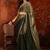 Olive sequinned tissue designer saree