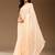 Peach embellished chiffon party saree