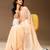 Peach embellished chiffon party saree