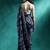 Blue embroidered georgette tie & dye sarees