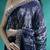 Blue embroidered georgette tie & dye sarees