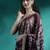 Brown tie and dye printed sequinned embroidered sarees