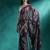 Brown tie and dye printed sequinned embroidered sarees