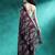 Brown tie and dye printed sequinned embroidered sarees