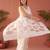 Off white sequinned net designer saree