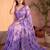 Lavender sequinned net designer saree