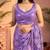 Lavender sequinned net designer saree