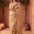 Gold embellished sequinned net designer saree