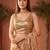 Gold embellished sequinned net designer saree