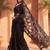 Black embellished sequinned net designer saree