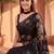 Black embellished sequinned net designer saree