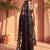 Black embellished sequinned net designer saree