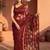 Maroon sequinned net designer saree