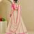 Neon pink and beige embroidered tissue organza lehenga set