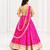 Mustard embroidered choli with pink bandhej lehenga set