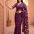 Purple sequinned net designer saree