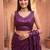 Purple sequinned net designer saree