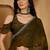 Olive women solid zari saree