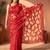 Red sequinned net designer saree