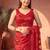 Red sequinned net designer saree
