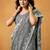 Grey ethnic motifs linen blend handloom saree