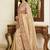 Beige embroidered banarasi sarees with unstitched blouse piece