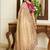 Beige embroidered banarasi sarees with unstitched blouse piece