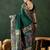 Green woven design banarasi saree with blouse piece