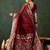 Maroon woven design banarasi saree with blouse piece