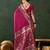 Pink woven design banarasi saree with blouse piece