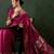 Pink woven design banarasi saree with blouse piece