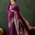 Purple woven design sarees