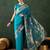 Green woven design banarasi saree with blouse piece