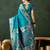 Green woven design banarasi saree with blouse piece