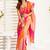 Multicolor linen printed ready to wear saree