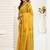 Yellow yellow linen printed ready to wear saree