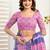 Multicolor lavender linen printed ready to wear saree