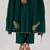 Emerald green raw silk festive kurta set