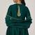 Emerald green raw silk festive kurta set