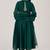 Emerald green raw silk festive kurta set